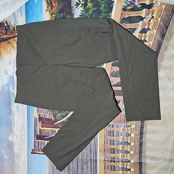 Lauren Vidal Olive‎ Green Leggings Pants Size Large NWT - Picture 1 of 6